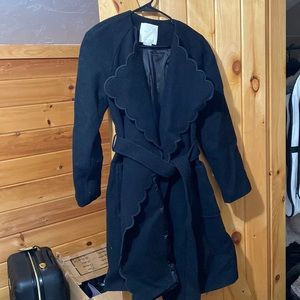 Kate Spade scallop hem wool coat